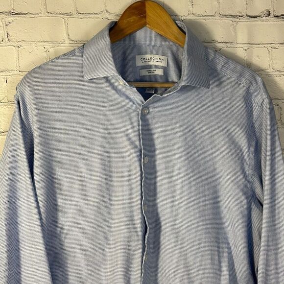 Collection by Michael Strahan Wrinkle Free Stretch Regular Fit Shirt Size 16 1/2 - Picture 2 of 8